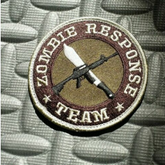 Zombie Response Team Morale Patch w/ Hook Backing - Bowie Knife & M4 