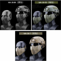 Tactical Hunting Paintball Protective Mesh Face Mask Helmet / Headband version