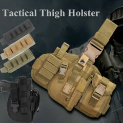 Outdoor Adjustable Hunting Molle Tactical Pistol Gun Holster Bullet Pouch Holder