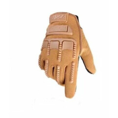 Tactical Mechanic Military Hunting Cycling Biking Safety Full Finger Gloves TAN