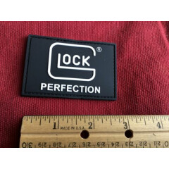 GLOCK PERFECTION BLACK PVC LOGO 2x3 PATCH (Hook &Loop) 