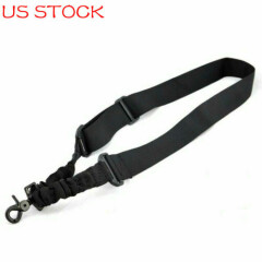 Single 1 Point Bungee Rifle Gun Sling Strap System Gun Sling for Airsoft Hunting
