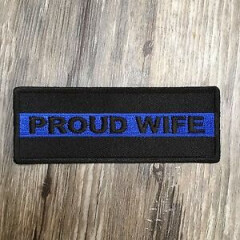 Thin Blue Line Proud Wife Patch, Law Enforcement 
