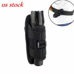 US Tactical 360-degree Rotatable Flashlight Holster Torch Holder Duty Belt Pouch