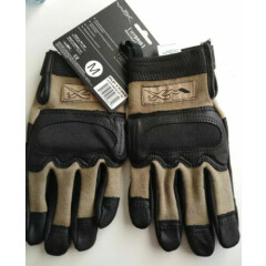 WILEY X TACTICAL FLAME RESISTANT COMBAT GLOVES HYBRID KNUCKLES REMOVABLE MEDIUM!