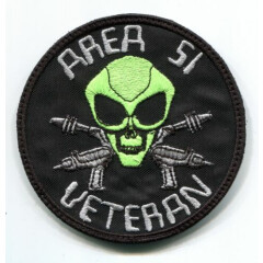 Area 51 Raid Veteran Meme Alien Embroidered Patch 3.5" with Hook Fastener