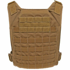 GGG Minimalist Plate Carrier Body Armor Carrier For 10" X 12" Hard Plates Coyote