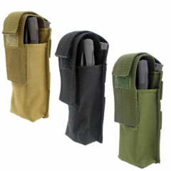 Molle Tactical Flashlight Pouch Knife Pouch Attachment Bag Torch Holder Case