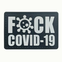 F Corona Pandemic Badge Tactical Airsoft PVC Patch Hook and Loop 9010