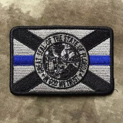 Subdued Thin Blue Line FLORIDA State Flag Patch, Law Enforcement