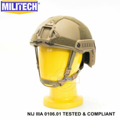 MILITECH NIJ IIIA 3A CB M/L Dial Liner High Cut Ballistic Bulletproof Helmet