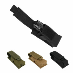 Outdoor Tactical MOLLE Accessory Bag Flashlight Holder Carrier Pouch Military