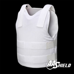 AA Shield Bullet Proof VIP Vest Concealable Aramid Body Armor Lvl IIIA3A M White