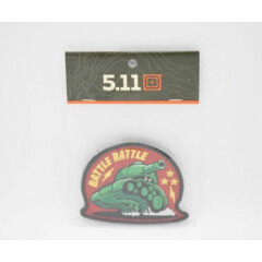 5.11 TACTICAL BATTLE RATTLE TANK PROMO PATCH LOGO PATCH HOOP/LOOP BACKING NEW