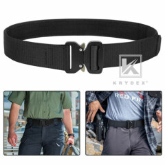 KRYDEX 1.5inch Tactical Belt Rigger Duty Belt Quick Release Double Layers Nylon