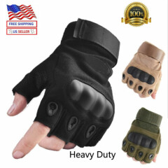 Army Military Tactical Motorcycle Hunt Hard Knuckle Half Finger Outdoor Gloves