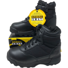NWB Original SWAT 6" Safety Toe Boots Black Side Zip Boots Sz 6.5 Law