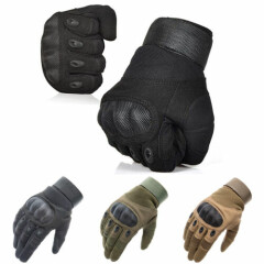 Tactical Hard Knuckle Full Finger Gloves SWAT Army Military Combat Police Patrol