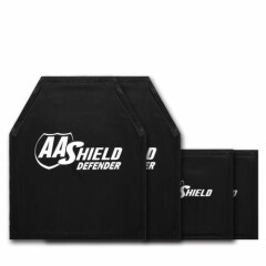 AA Shield Defender Bulletproof Body Armor Plate Aramid IIIA&HG2 10x12-T2&6x6 Kit