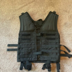 Condor Tactical Military Black Padded Vest Adjustable Waist & Shoulder