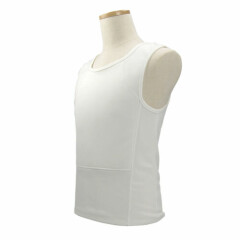 White Bulletproof T-shirt Vest Ultra Thin made with Kevlar Body Armor NIJ IIIA 