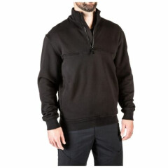 5.11 Tactical 1/4 Zip Job Shirt Poly/ Cotton Fleece Pullover Black Large 72314