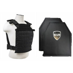 Level IIIA 3A | Body Armor Inserts | Bullet Proof Vest | Fast Attack Vest -Black