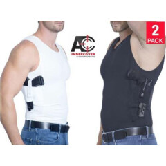 AC UNDERCOVER Tank Top Concealed Carry Clothing Holster (Black/White 2-Pack) 513