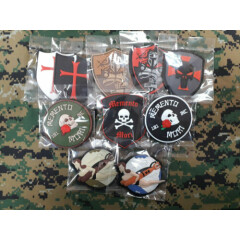 Airsoft Morale patch, tactical, Skull, Samurai, Knight, 3D PVC hook and loop 