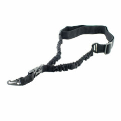 Tactical Single Point Sling Bungee Rifle Gun Sling Adjustable with Metal Buckle