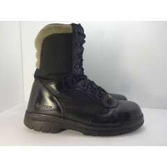 Bates Thinsulate 8" Mens Size 12 Black Leather Steel Toe Side Zip Boots 02320 