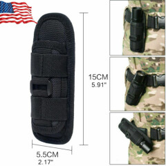 US Tactical Pouch Torch Holder MOLLE Belt Bag Holster Case Hold Tool Accessories