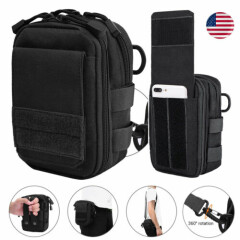 Tactical Molle Pouch Waist Belt Bag Organizer Phone Holster Shoulder Pouch EDC