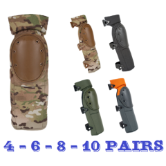 Tactical Pads Protector Knee Shin Guards Flexible Cap 1/2" Foam 4 6 8 10 Pairs