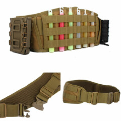 Men Military Belt Tactical Hunting Outdoor Waistband Molle Training Pouch Belt