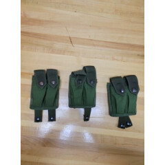 3 Spec-Ops Brand OD Green Molle Double Pistol Magazine Pouches