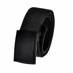 Men's Golf Belt in 1.5 Black Flip Top Buckle with Adjustable Canvas Web Belt