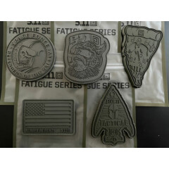 NEW 5.11 Tactical Lot Of 5 Fatigue Series Hook Back Morale Patches