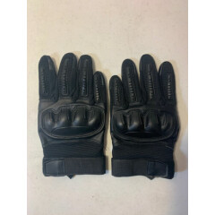 Military Hard Knuckle Tactical Gloves Full Finger Black Size Large...Q