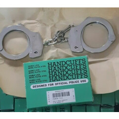 NEW! Nickel Plated Steel Handcuffs 2 Keys Police ? Security Duty Gear 