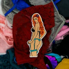 Blacklist Patchworx Pin Up Hook-Backed Morale Patch "Envy" Redhead BOOTYLICIOUS