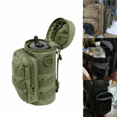 MOLLE Large Water Bottle Pouch Outdoor Tactical Zipper Hydration Pack Belt Pouch