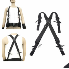 Tactical Belt Suspenders Adjustable Duty Belt X-type Suspenders Belt Strape