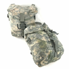 2 Sustainment Pouches for Army ACU Military Large Rucksack USGI MOLLE II DEFECT