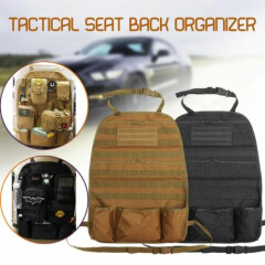 Tactical Molle Car Seat Back Organizer Survival Storage Bag Vehicle Fit 