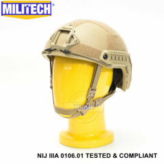 MILITECH NIJ IIIA 3A DE XL/XXL Dial Liner High Cut Ballistic Bulletproof Helmet