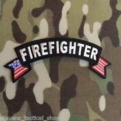 Firefighter Small American Flag Rocker Patch