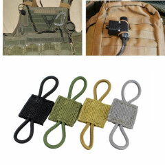 4Pcs Tactical Binding Retainer MOLLE Elastic Ribbon Buckle For PTT Antenna Stick