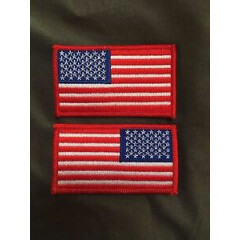 Red Border American Flag Patch