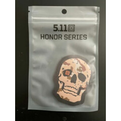 NEW 5.11 Tactical Painted Desert Camo Skull Hook Back Morale Patch 81729F